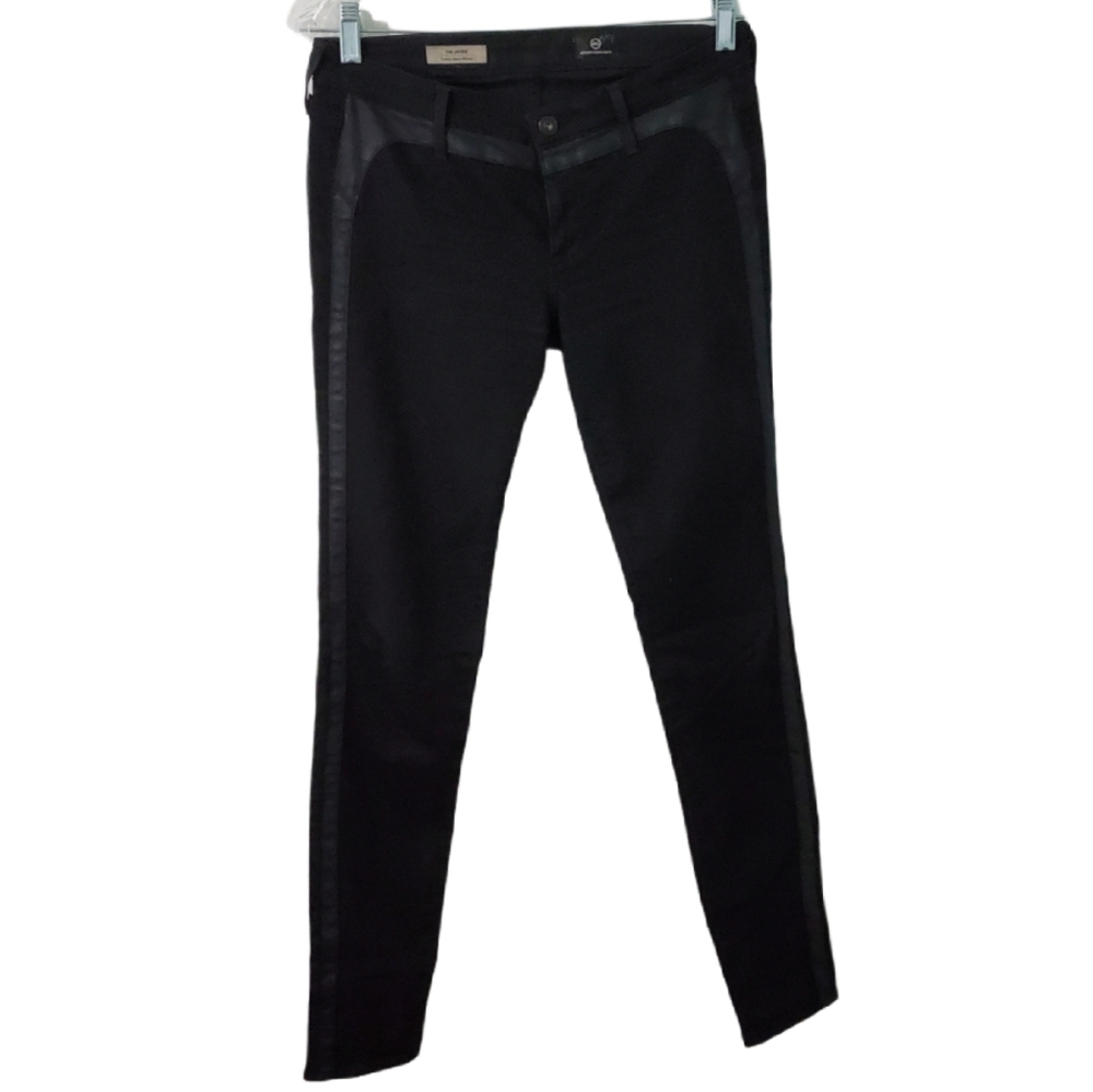 AG Black The Jackie Tuxedo Super Skinny Jeans 28